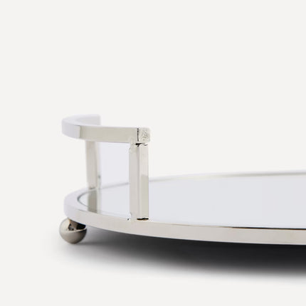 Bandeja de vidro com espelho Kebeli