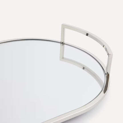 Bandeja de vidro com espelho Kebeli