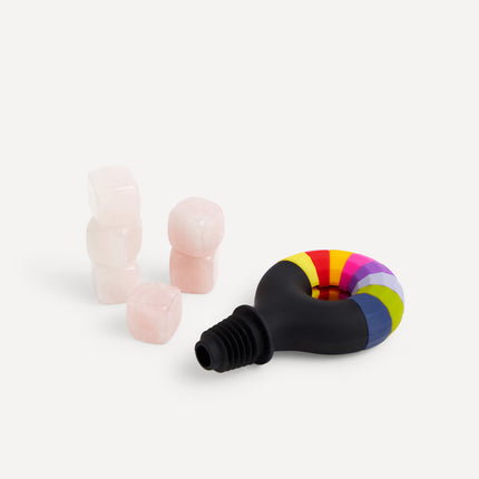 Conjunto de 6 Pedras de Gelo de Quartzo Pink Manhattan