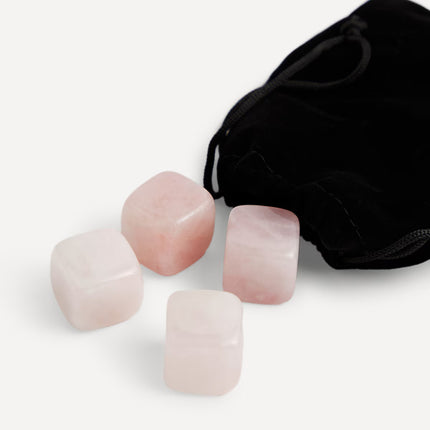 Conjunto de 6 Pedras de Gelo de Quartzo Pink Manhattan