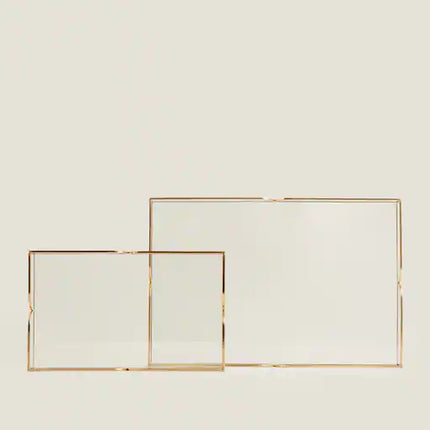 BANDEJA VIDRO E METAL