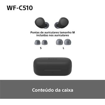 Auriculares True Wireless Bluetooth Sony WF-C510 - Preto