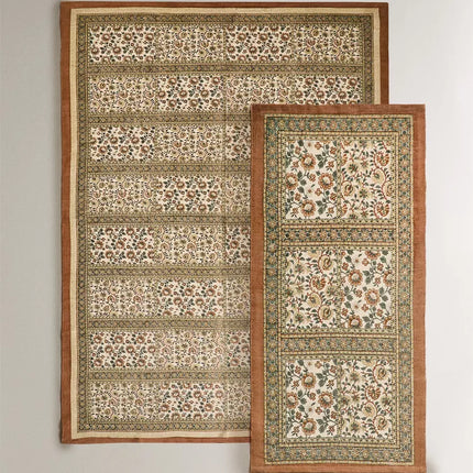 TAPETE BLOCK PRINT ALGODÃO