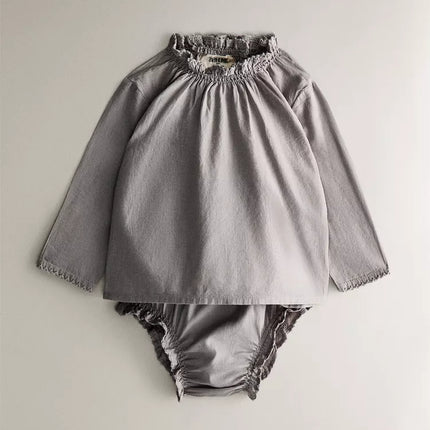 CONJUNTO CAMISA E TAPA-FRALDAS FOLHO