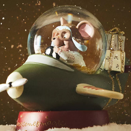 BOLA DE NEVE COM AVIONETA