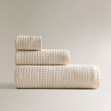 TOALHA BANHO EFEITO WAFFLE GROSSO