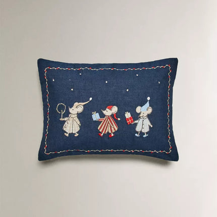 CAPA ALMOFADA INFANTIL RATOS NATAL