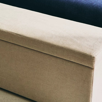 BANCO DE ARRUMAÇÃO MADEIRA E LINHO