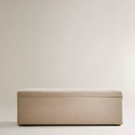 BANCO DE ARRUMAÇÃO MADEIRA E LINHO