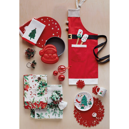 Avental natalício de algodão sustentável Noel Daddy