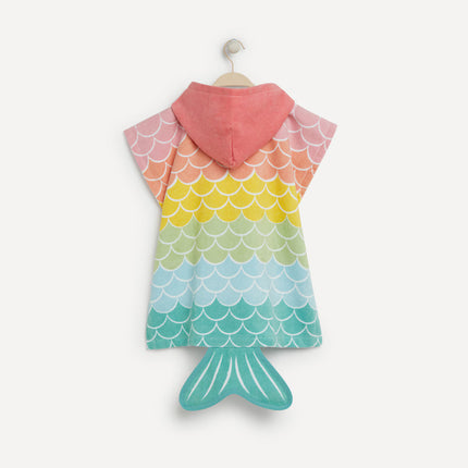 Poncho de praia infantil Sereia