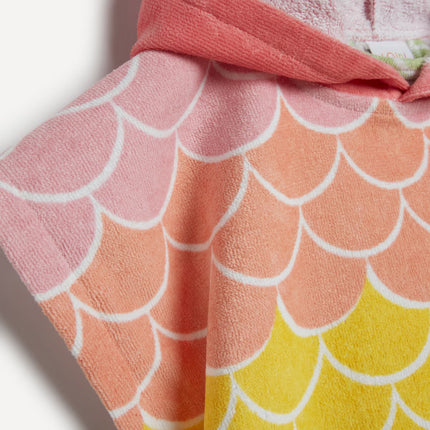 Poncho de praia infantil Sereia
