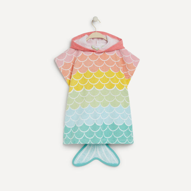 Poncho de praia infantil Sereia