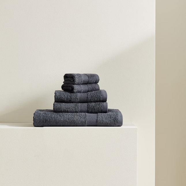Conjunto de 5 toalhas de algodão 450 g/m2 Basic