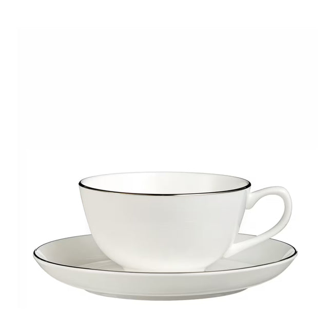 Chávena de chá com prato Bone China Fio Prateado El Corte Inglés