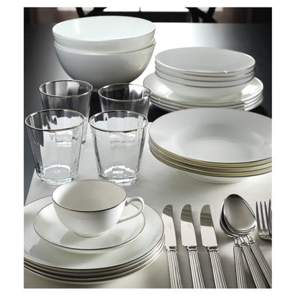 Chávena de chá com prato Bone China Fio Prateado El Corte Inglés