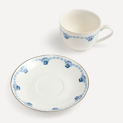 Conjunto de Chávena de Chá com Prato Creta