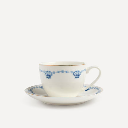 Conjunto de Chávena de Chá com Prato Creta
