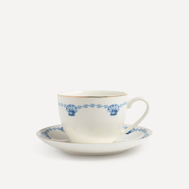 Conjunto de Chávena de Chá com Prato Creta