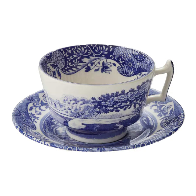 Chávena de Pequeno Almoço com Pires Italian - Azul
