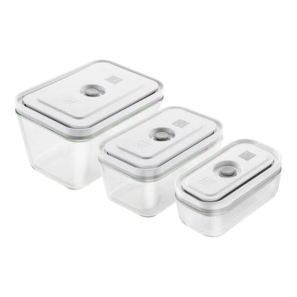 Conjunto de 3 Recipientes a Vácuo Fresh & Save de Vidro