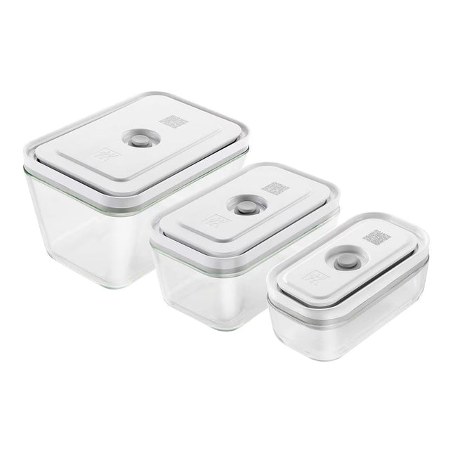 Conjunto de 3 Recipientes a Vácuo Fresh & Save de Vidro