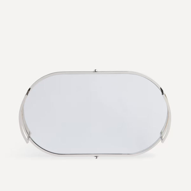 Bandeja de vidro com espelho Kebeli