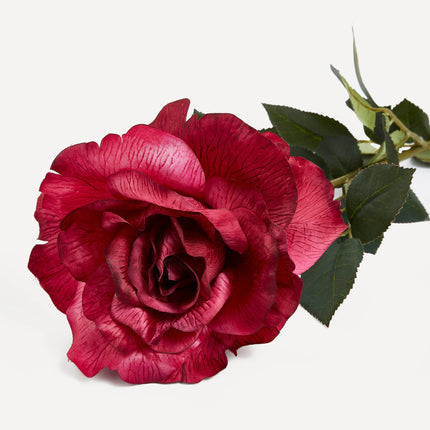 Flor Artificial Rosa Aberta Tamanho Comprido