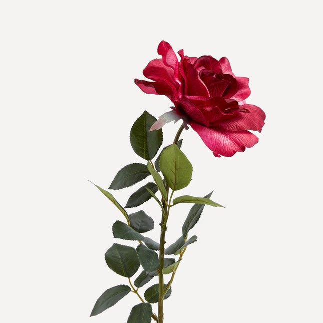 Flor Artificial Rosa Aberta Tamanho Comprido
