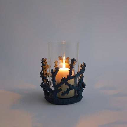 Porta-velas pilar algas marinho