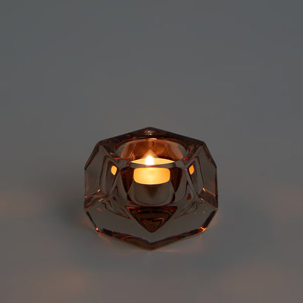 Porta-velas Tealight Almaz - Castanho