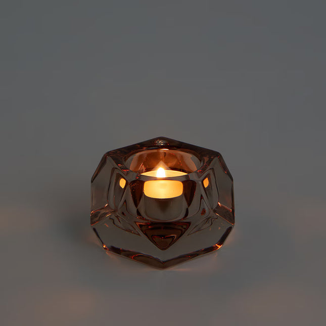 Porta-velas Tealight Almaz - Castanho