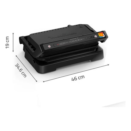 Grelhador de Placas Moulinex GI784810 Inteligente, Optigrill, 4 em 1, XL e de 2200 W - Preto