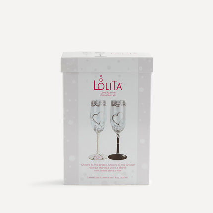 Jogo 2 Copos de Champanhe Mr&Mrs Toasting