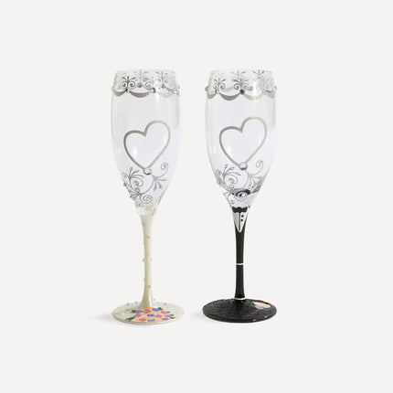Jogo 2 Copos de Champanhe Mr&Mrs Toasting
