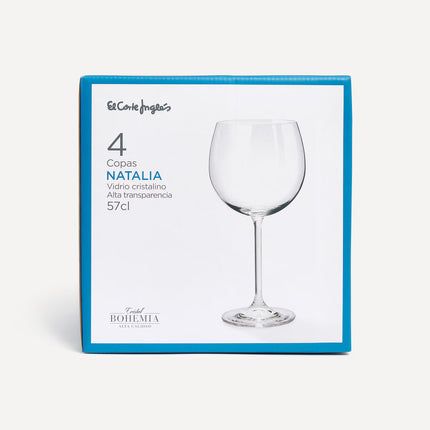 Conjunto de 4 copos de vinho tinto Borgonha Natalia El Corte Inglés