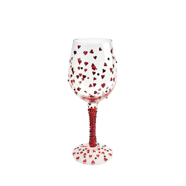 Copo de vinho Corações Lolita