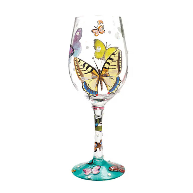 Copo de Vinho Butterfly Wishes