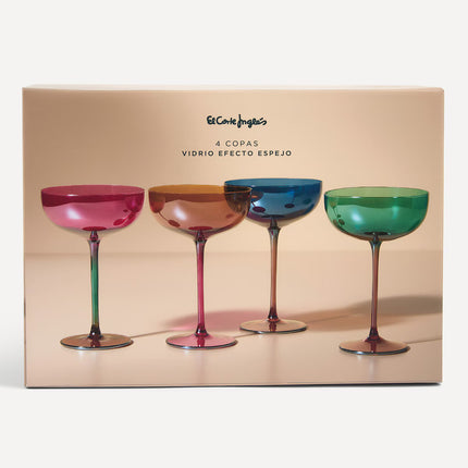 Conjunto de 4 Copos de Martini de Cristal Berlín