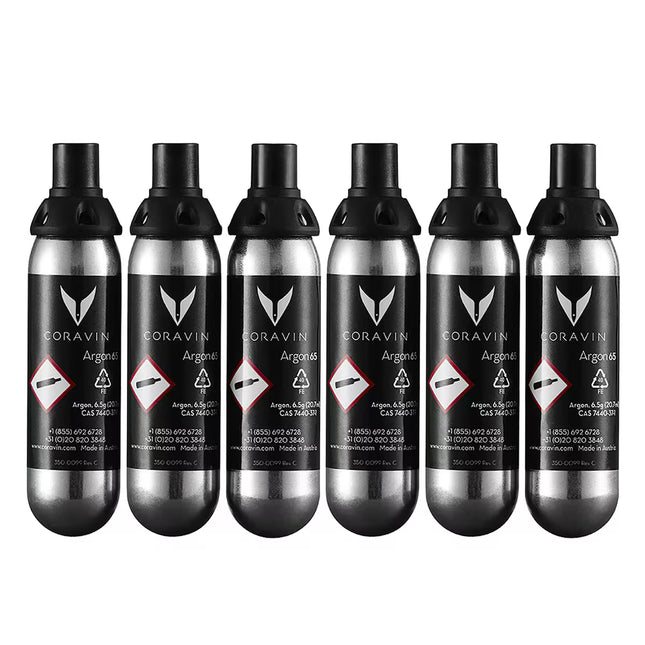 Conjunto de 6 Cápsulas de Árgon para Vinho