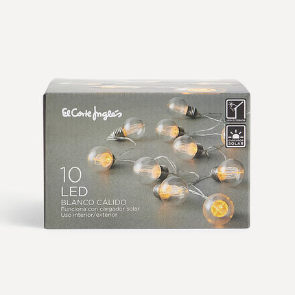 Grinalda Solar de 10 Luzes LED Edison