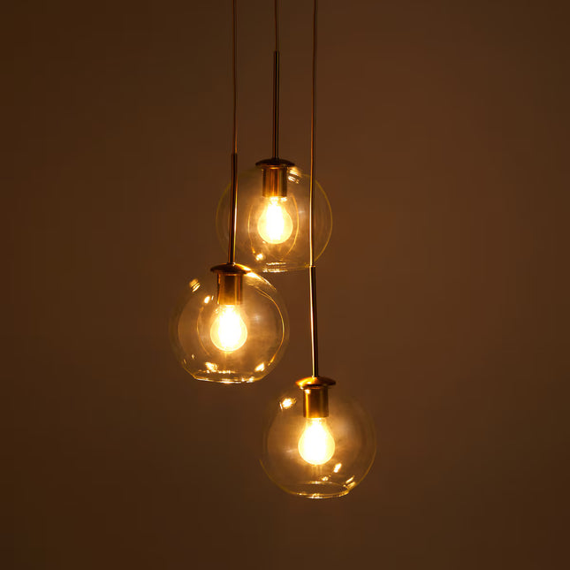 Candeeiro Candelabro de Cristal e Metal Prado