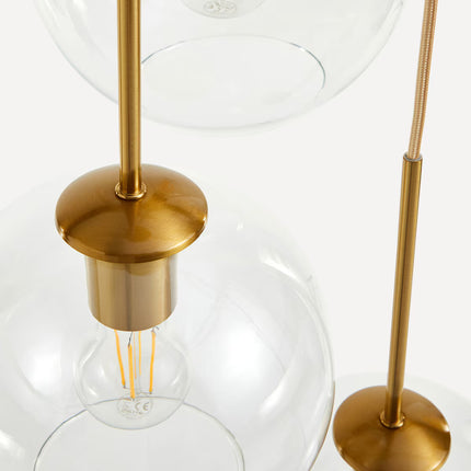 Candeeiro Candelabro de Cristal e Metal Prado