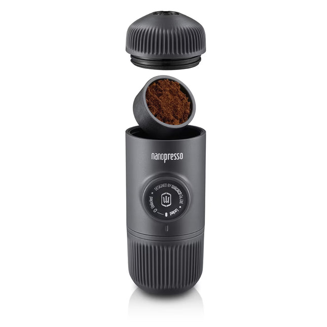 Máquina de café Nanopresso Wacaco cinza