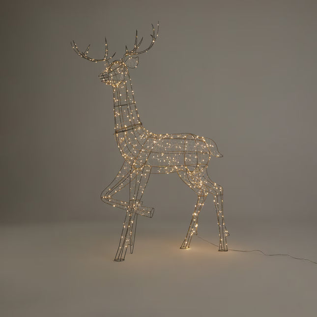 Rena de Pé com 510 Luzes LED para Exterior