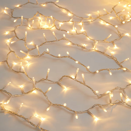 Grinalda de Cabo Transparente com Luzes LED para Exterior Natal