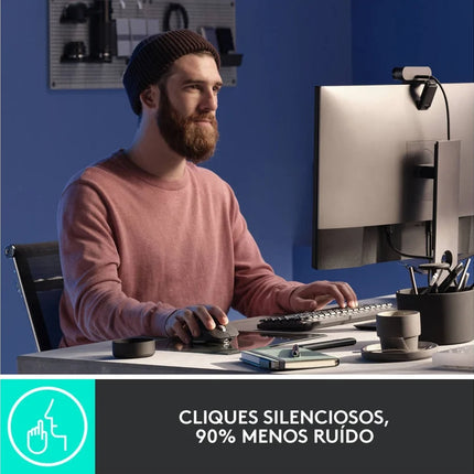 Rato LOGITECH MX Master 3S (Bluetooth - 8000 dpi - Preto)
