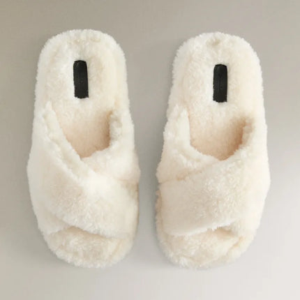 CHINELO CRUZADO EFEITO DE PELO ENCARACOLADO