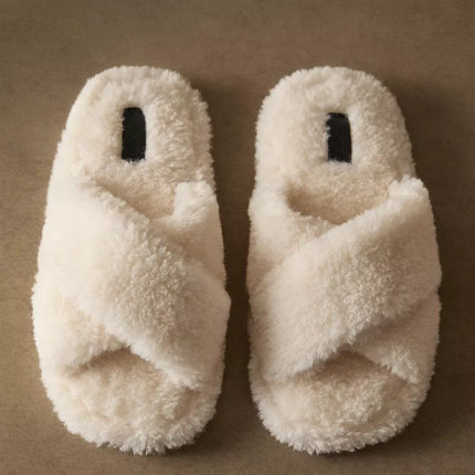 CHINELO CRUZADO EFEITO DE PELO ENCARACOLADO
