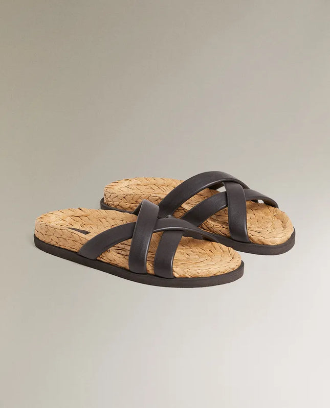 CHINELO RASO TIRAS PELE